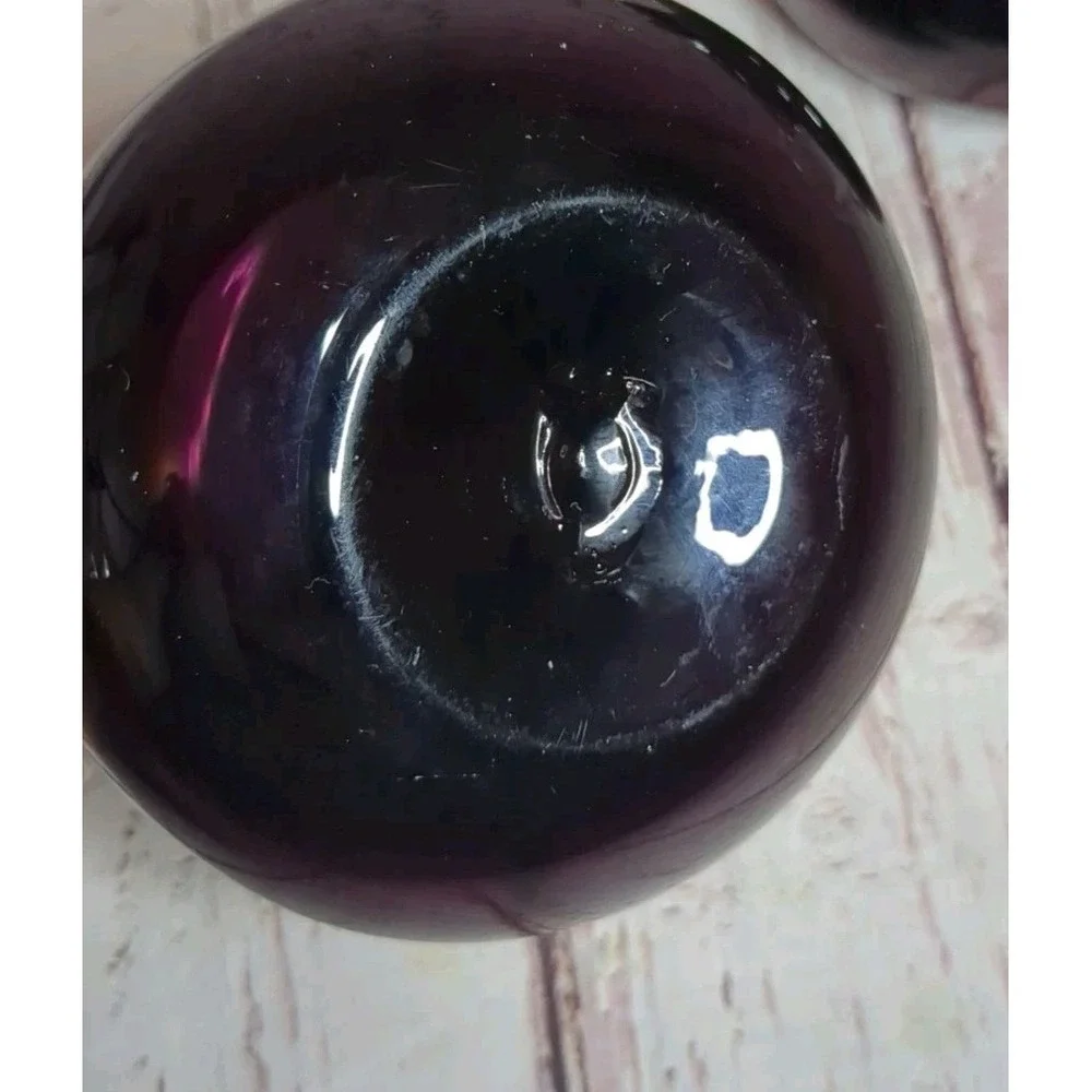 Hand Blown‎ Amethyst Glass Sugar And Creamer Set